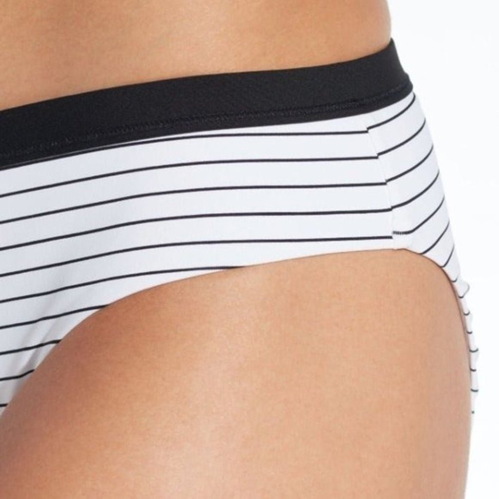 Calia Low Rise Striped Wide Banded Printed Bikini Bottoms - Picture 7 of 9